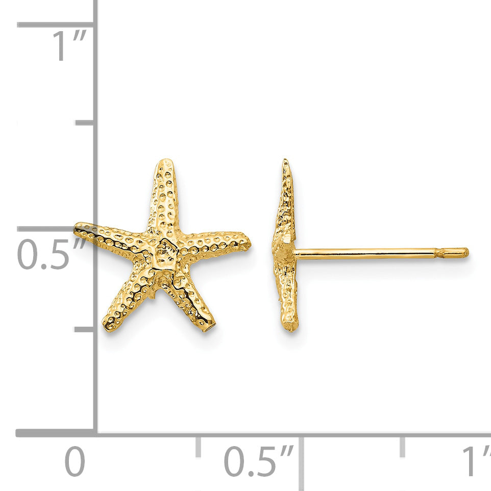 14k Starfish Post Earrings