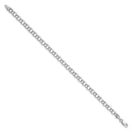 Gold Double Link Charm Bracelet - 14k White Gold / 4.5 mm / 7 in