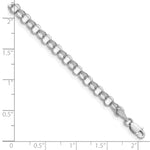 Gold Double Link Charm Bracelet - 14k White Gold / 4.5 mm / 7 in