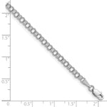 Gold Double Link Charm Bracelet - 14k White Gold / 3.5 mm / 8 in