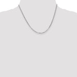 Gold (10K & 14K) Flat Beveled Curb Chain - 14k White Gold / 18 in / 2.2 mm