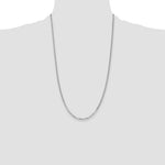 Gold (10K & 14K) Flat Beveled Curb Chain - 14k White Gold / 26 in / 2.2 mm