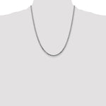 Gold (10K & 14K) Flat Beveled Curb Chain - 14k White Gold / 22 in / 2.9 mm