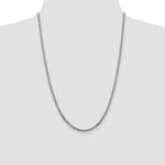 Gold (10K & 14K) Flat Beveled Curb Chain - 14k White Gold / 24 in / 2.9 mm