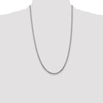 Gold (10K & 14K) Flat Beveled Curb Chain - 14k White Gold / 26 in / 2.9 mm