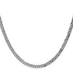 Gold (10K & 14K) Flat Beveled Curb Chain - 14k White Gold / 16 in / 3.9 mm