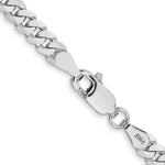 Gold (10K & 14K) Flat Beveled Curb Chain - 14k White Gold / 16 in / 3.9 mm
