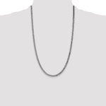 Gold (10K & 14K) Flat Beveled Curb Chain - 14k White Gold / 26 in / 3.9 mm