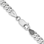 Gold (10K & 14K) Flat Beveled Curb Chain - 14k White Gold / 18 in / 4.75 mm