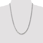 Gold (10K & 14K) Flat Beveled Curb Chain - 14k White Gold / 24 in / 4.75 mm