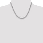 Gold (10K & 14K) Flat Beveled Curb Chain - 14k White Gold / 18 in / 5.75 mm