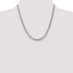 Gold (10K & 14K) Flat Beveled Curb Chain - 14k White Gold / 20 in / 5.75 mm