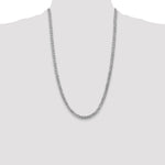 Gold (10K & 14K) Flat Beveled Curb Chain - 14k White Gold / 26 in / 5.75 mm