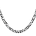 Gold (10K & 14K) Flat Beveled Curb Chain - 14k White Gold / 18 in / 6.25 mm