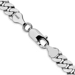 Gold (10K & 14K) Flat Beveled Curb Chain - 14k White Gold / 18 in / 6.25 mm