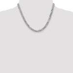 Gold (10K & 14K) Flat Beveled Curb Chain - 14k White Gold / 18 in / 6.25 mm