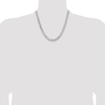Gold (10K & 14K) Flat Beveled Curb Chain - 14k White Gold / 20 in / 7.25 mm