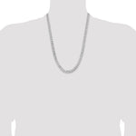 Gold (10K & 14K) Flat Beveled Curb Chain - 14k White Gold / 24 in / 7.25 mm