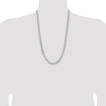 Gold (10K & 14K) Flat Beveled Curb Chain - 14k White Gold / 26 in / 7.25 mm