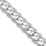 Gold (10K & 14K) Flat Beveled Curb Chain - 14k White Gold / 18 in / 7.25 mm
