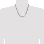 Gold (10K & 14K) Flat Beveled Curb Chain - 14k White Gold / 20 in / 8 mm