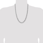 Gold (10K & 14K) Flat Beveled Curb Chain - 14k White Gold / 24 in / 8 mm
