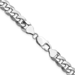 Gold (10K & 14K) Flat Beveled Curb Chain - 14k White Gold / 20 in / 8.5 mm