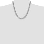 Gold (10K & 14K) Flat Beveled Curb Chain - 14k White Gold / 20 in / 8.5 mm