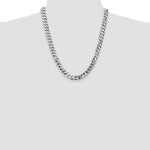 Gold (10K & 14K) Flat Beveled Curb Chain - 14k White Gold / 22 in / 9.5 mm