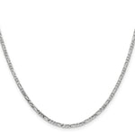 Gold (10K & 14K) Flat Figaro Chain - 14k White Gold / 16 in / 2.25 mm
