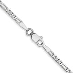 Gold (10K & 14K) Flat Figaro Chain - 14k White Gold / 16 in / 2.25 mm