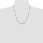Gold (10K & 14K) Flat Figaro Chain - 14k White Gold / 22 in / 2.25 mm