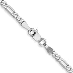 Gold (10K & 14K) Flat Figaro Chain - 14k White Gold / 16 in / 2.75 mm