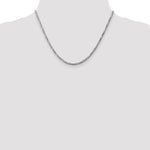Gold (10K & 14K) Flat Figaro Chain - 14k White Gold / 18 in / 2.75 mm