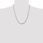 Gold (10K & 14K) Flat Figaro Chain - 14k White Gold / 22 in / 2.75 mm