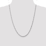 Gold (10K & 14K) Flat Figaro Chain - 14k White Gold / 24 in / 2.75 mm