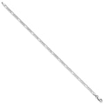 Gold (10K & 14K) Flat Figaro Chain Bracelet - 14k White Gold / 7 in / 2.75 mm