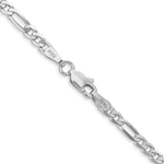 Gold (10K & 14K) Flat Figaro Chain - 14k White Gold / 16 in / 3 mm
