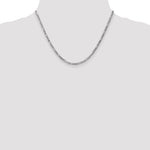 Gold (10K & 14K) Flat Figaro Chain - 14k White Gold / 18 in / 3 mm