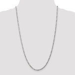 Gold (10K & 14K) Flat Figaro Chain - 14k White Gold / 20 in / 3 mm
