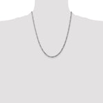 Gold (10K & 14K) Flat Figaro Chain - 14k White Gold / 22 in / 3 mm