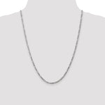 Gold (10K & 14K) Flat Figaro Chain - 14k White Gold / 24 in / 3 mm