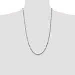 Gold (10K & 14K) Flat Figaro Chain - 14k White Gold / 26 in / 3 mm