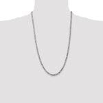 Gold (10K & 14K) Flat Figaro Chain - 14k White Gold / 26 in / 4 mm
