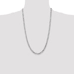 Gold (10K & 14K) Flat Figaro Chain - 14k White Gold / 26 in / 4.5 mm