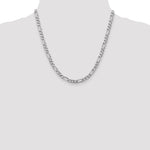 Gold (10K & 14K) Flat Figaro Chain - 14k White Gold / 20 in / 5.5 mm