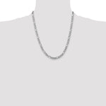 Gold (10K & 14K) Flat Figaro Chain - 14k White Gold / 22 in / 5.5 mm