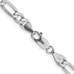 Gold (10K & 14K) Flat Figaro Chain - 14k White Gold / 18 in / 6 mm