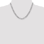 Gold (10K & 14K) Flat Figaro Chain - 14k White Gold / 18 in / 6 mm
