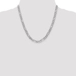 Gold (10K & 14K) Flat Figaro Chain - 14k White Gold / 20 in / 6 mm